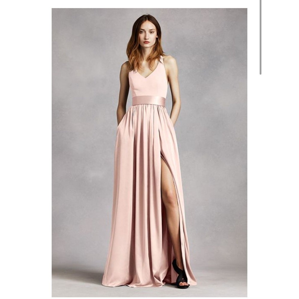 Vera Wang "White" blush bridesmaid dress